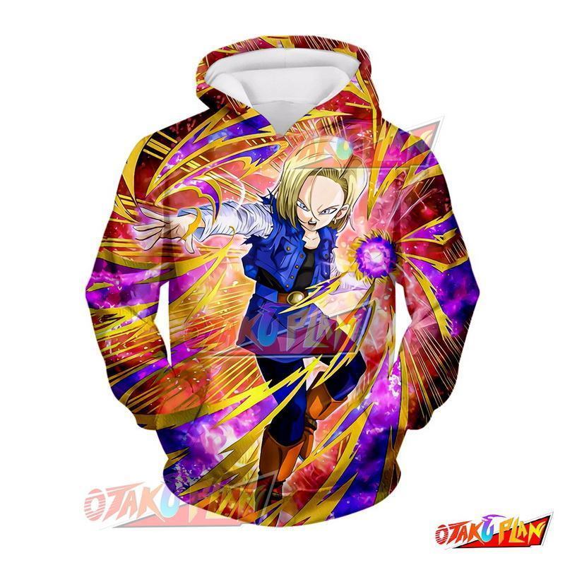 Dragon Ball Breathless Struggle Android 18 Hoodie