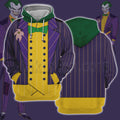 Dc Arkham Asylum Joker Yellow And Purple Cosplay Hoodie