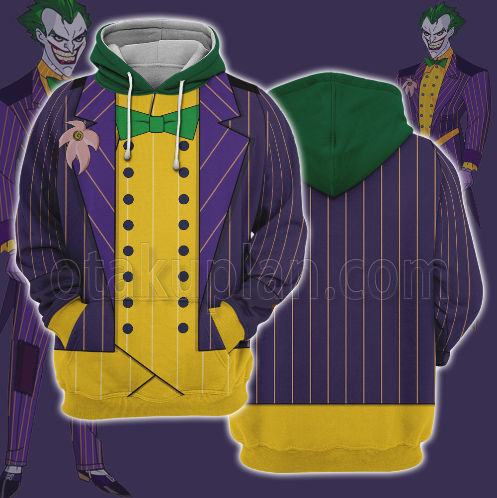 Dc Arkham Asylum Joker Yellow And Purple Cosplay Hoodie