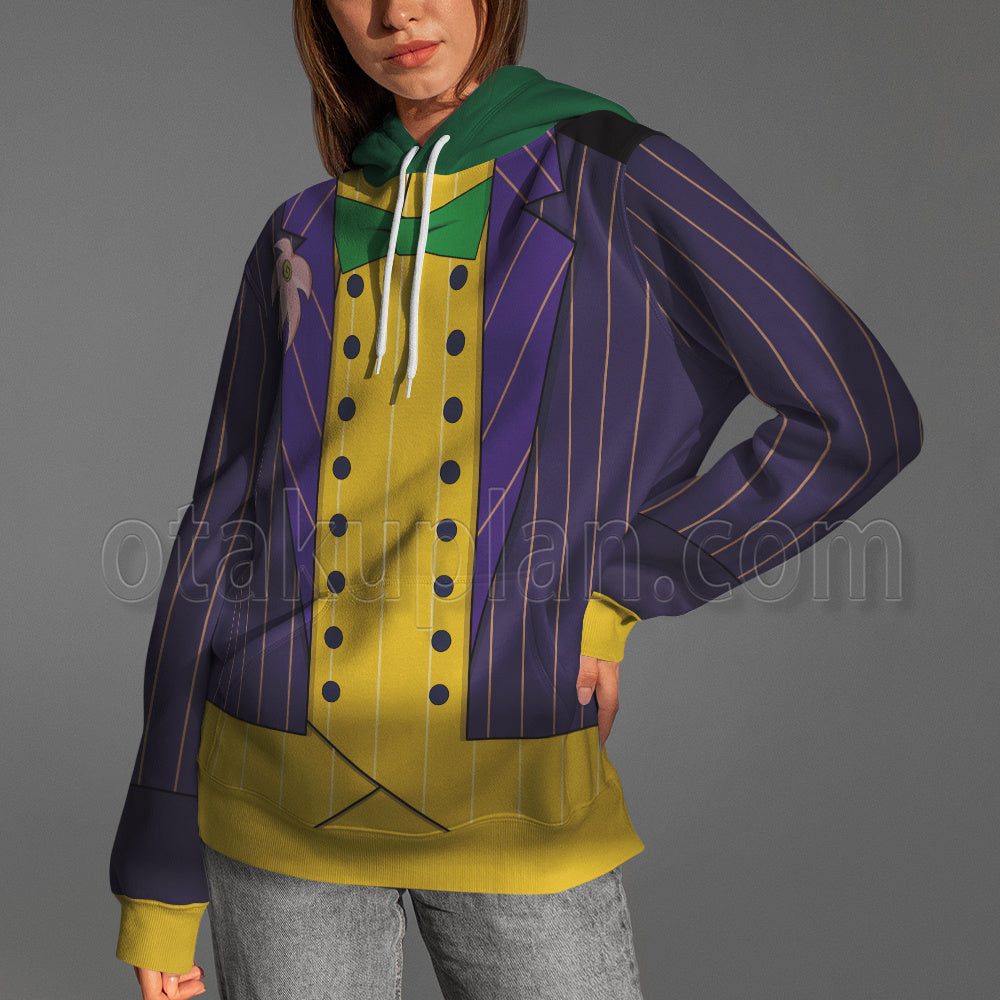 Dc Arkham Asylum Joker Yellow And Purple Cosplay Hoodie