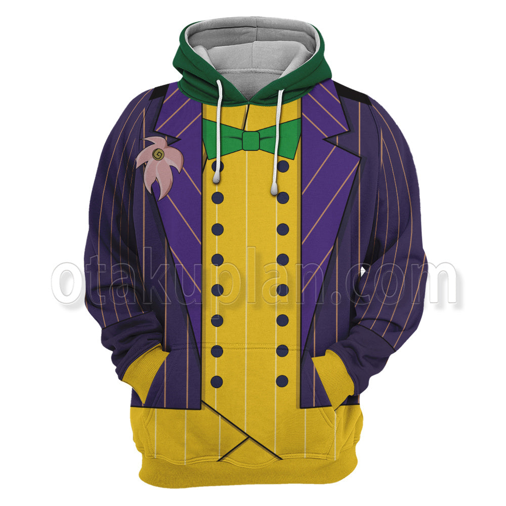 Dc Arkham Asylum Joker Yellow And Purple Cosplay Hoodie