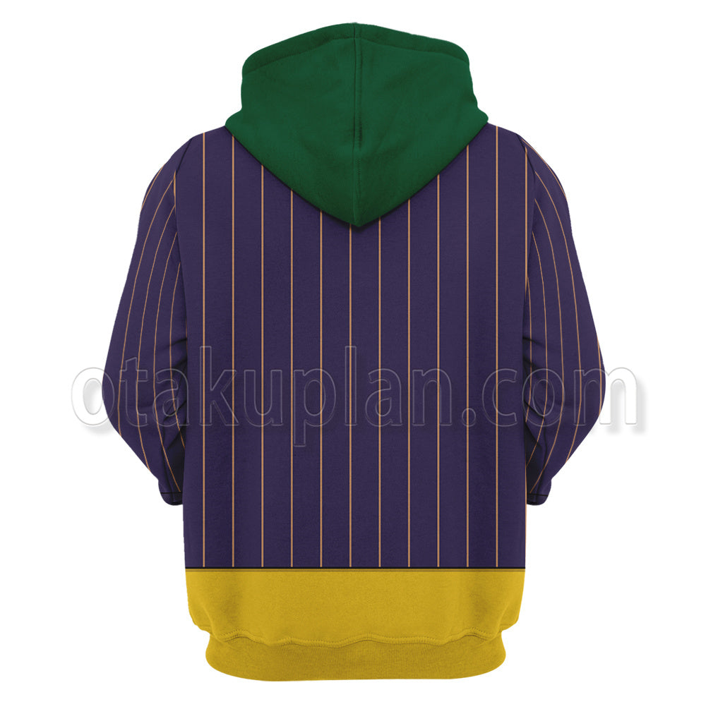 Dc Arkham Asylum Joker Yellow And Purple Cosplay Hoodie