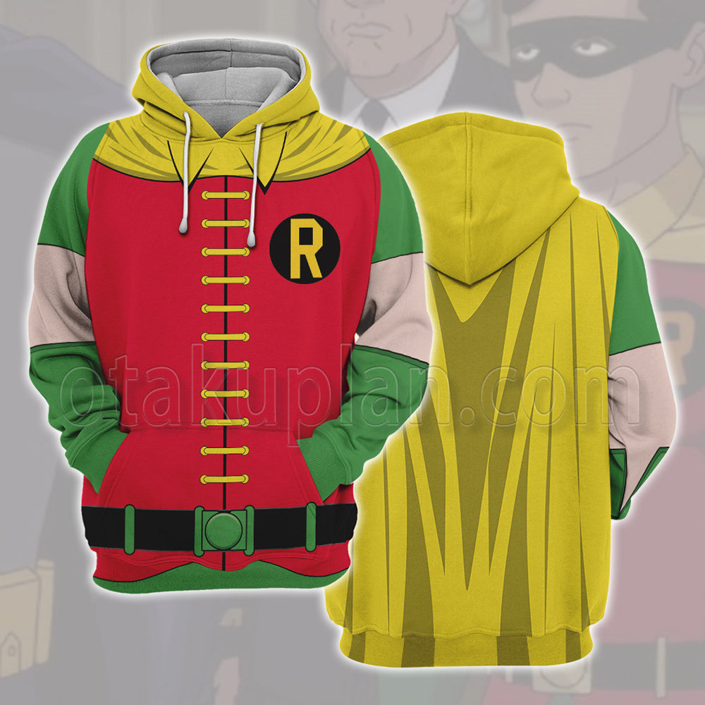 Dc Batman Return Of The Caped Crusaders Robin Suit Ds Cosplay Hoodie