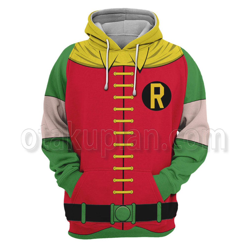 Dc Batman Return Of The Caped Crusaders Robin Suit Ds Cosplay Hoodie