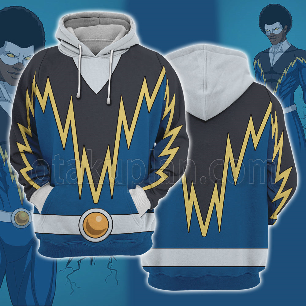 Dc Black Lightning Earth 27 Grey Cosplay Hoodie