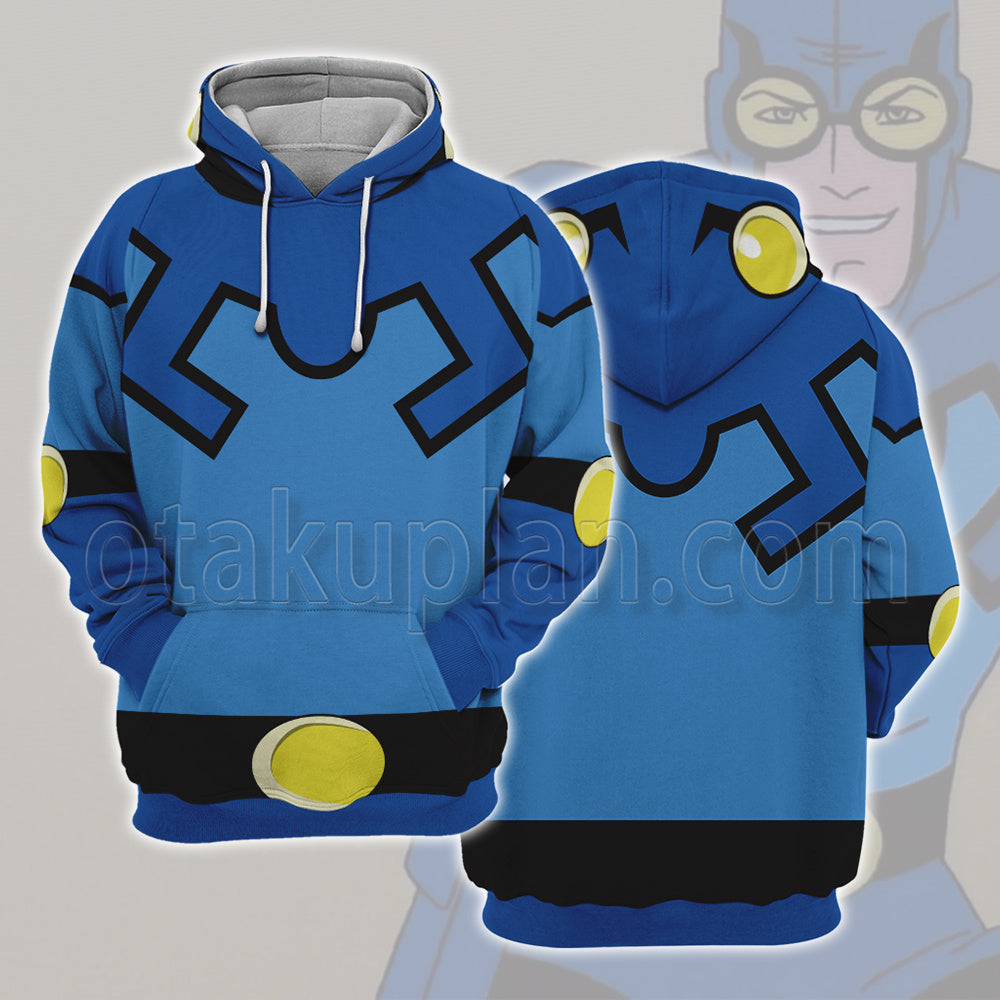 Dc Blue Beetle Second Generation Ted Kord Combats Cosplay Hoodie