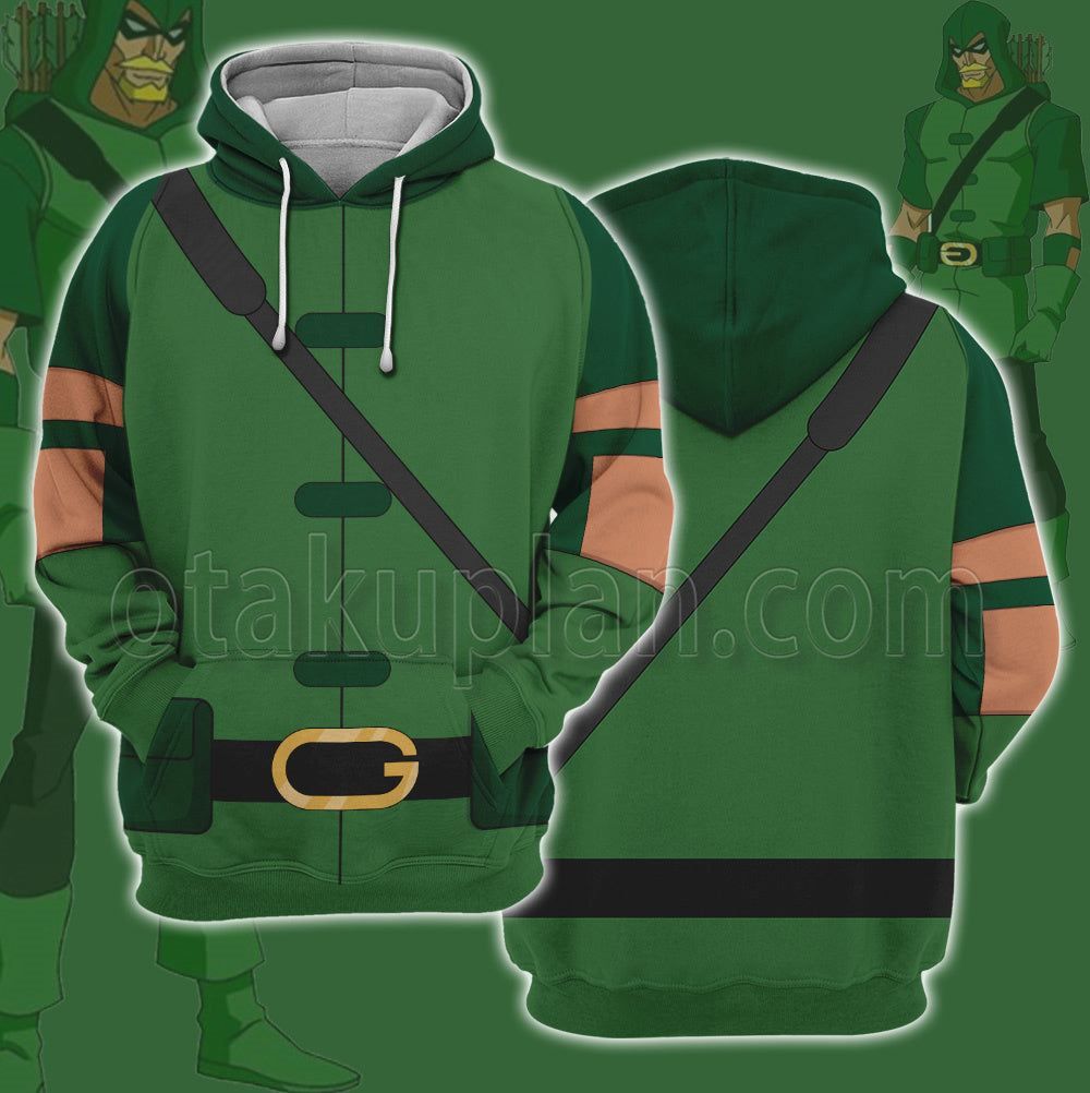 Dc Greeb Arrow Green Uniform Cosplay Hoodie