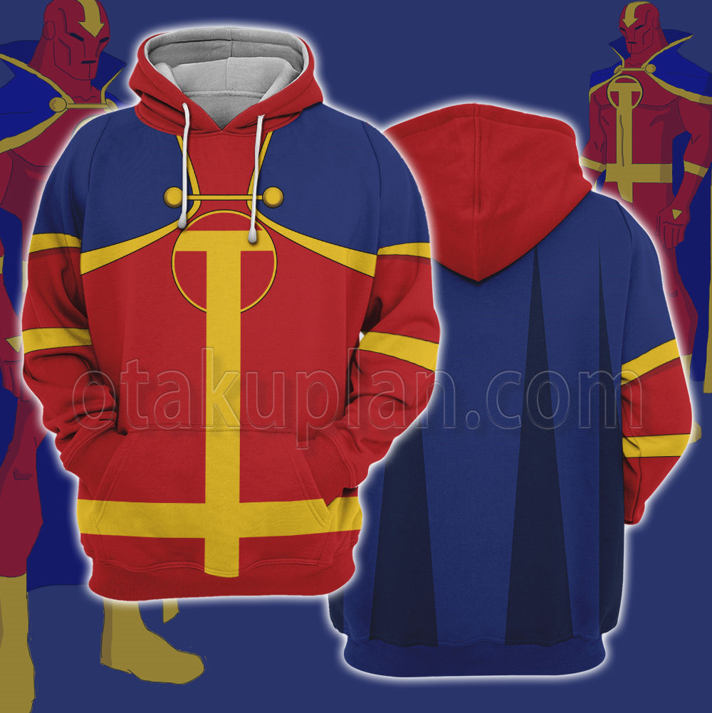 Dc Red Tornado Red And Yellow Cosplay Hoodie