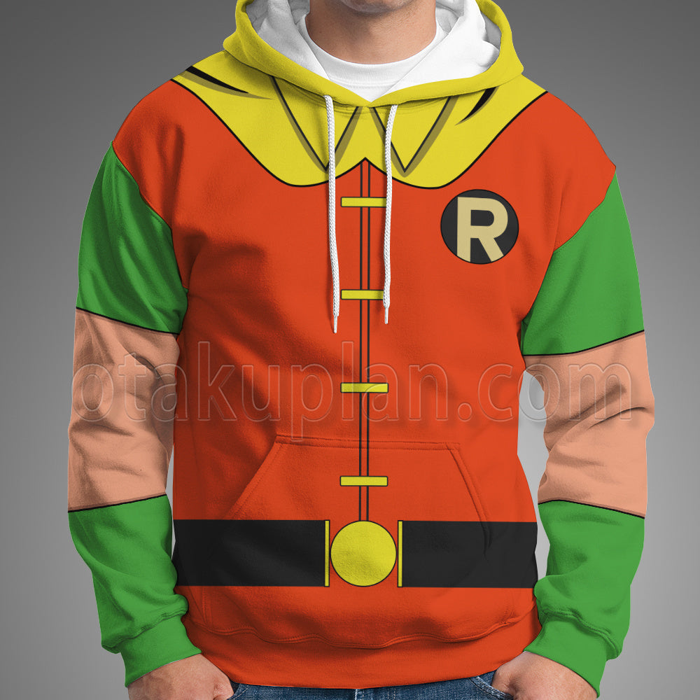 Dc Robin Red And Green Uniform Cosplay Hoodie