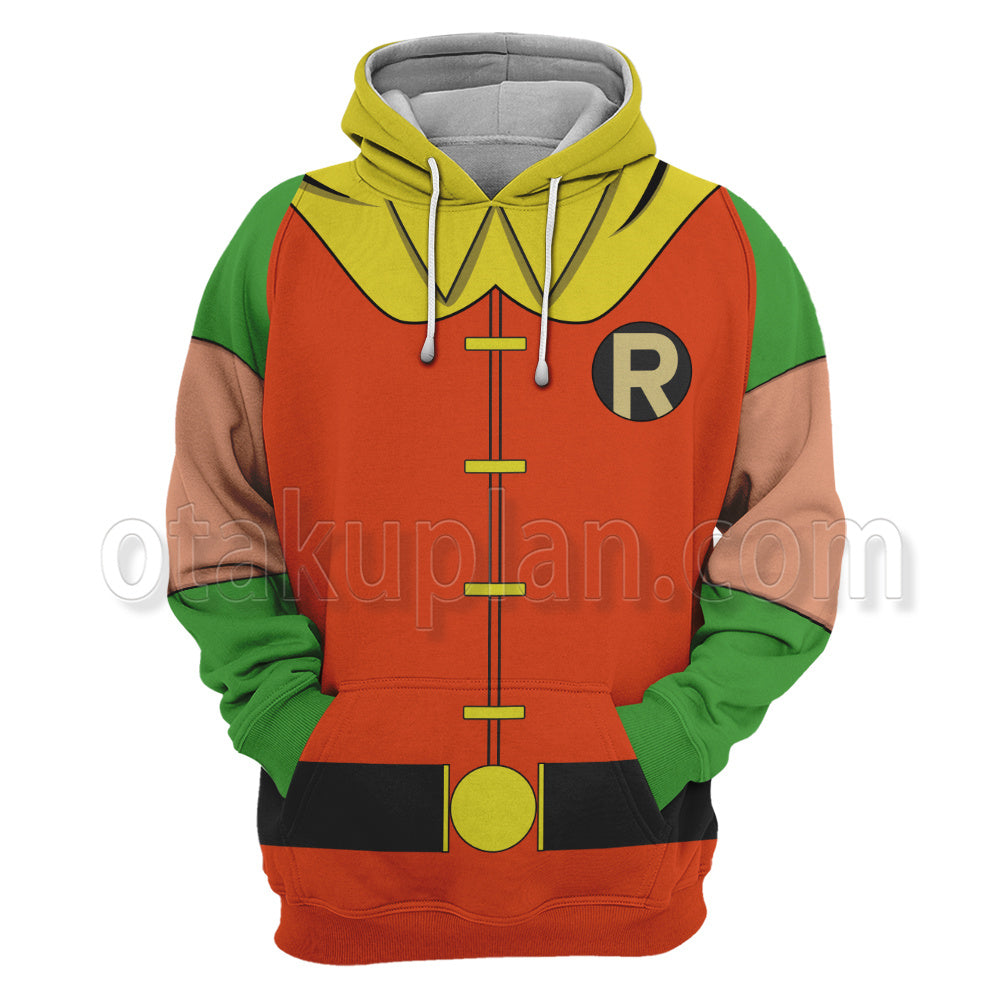 Dc Robin Red And Green Uniform Cosplay Hoodie
