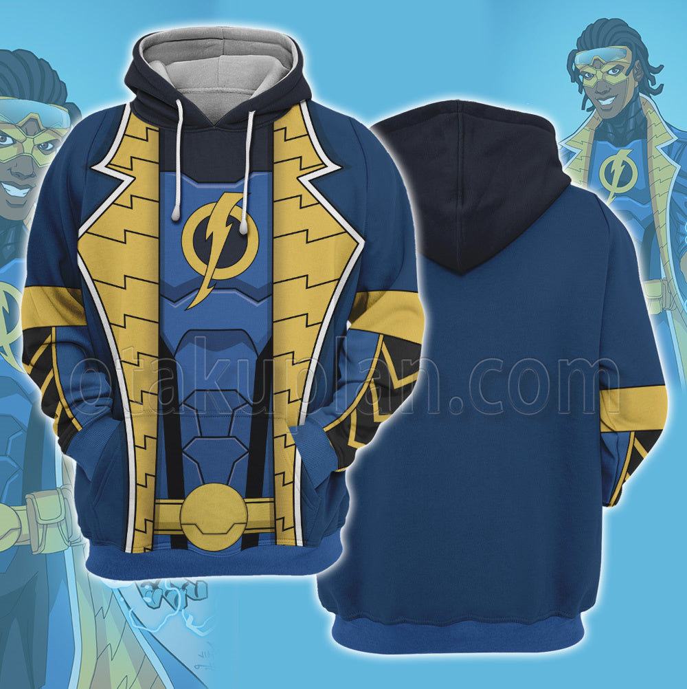 Dc Static Earth 27 Blue Cosplay Hoodie