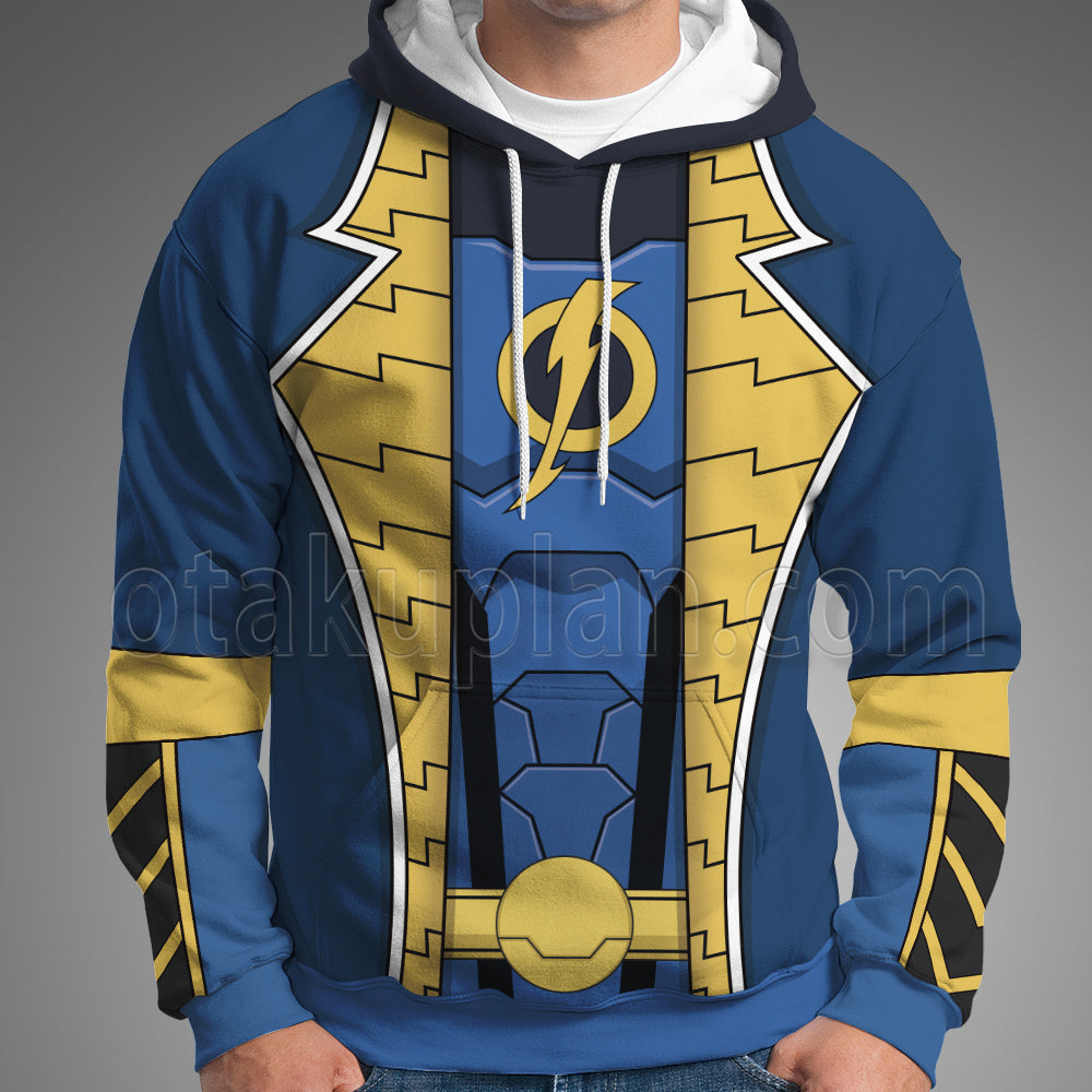 Dc Static Earth 27 Blue Cosplay Hoodie