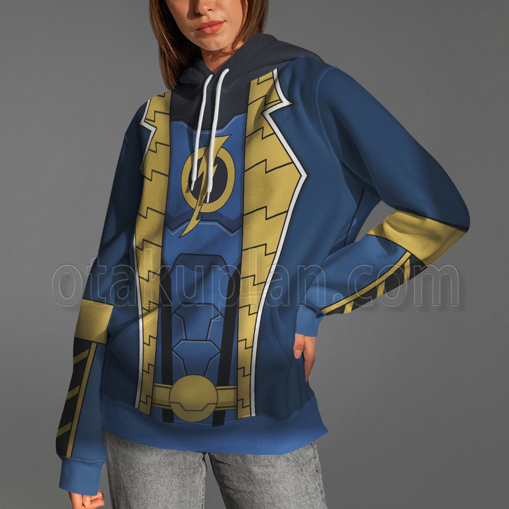 Dc Static Earth 27 Blue Cosplay Hoodie