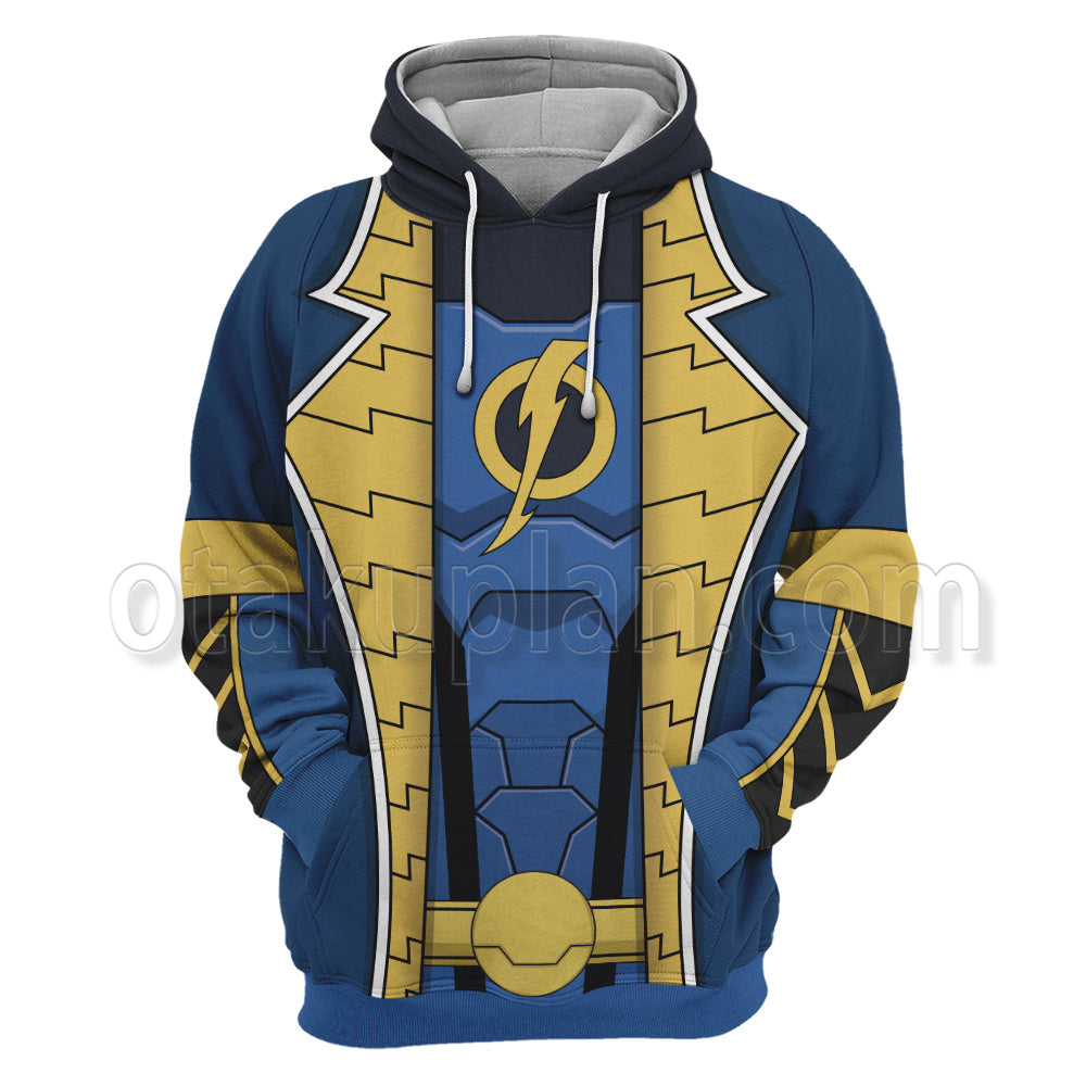 Dc Static Earth 27 Blue Cosplay Hoodie