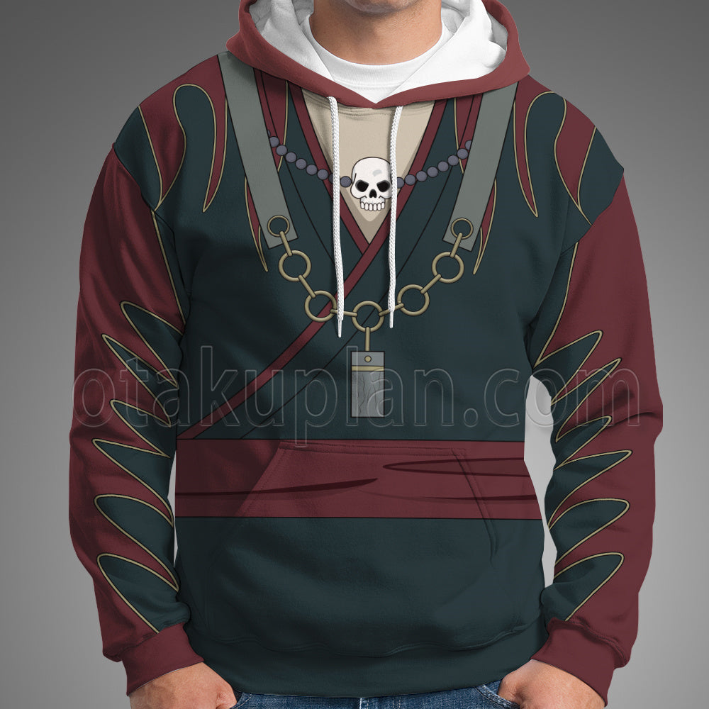 Deadman Wonderland Azuma Genkaku Red Fire Cosplay Hoodie
