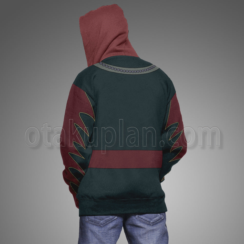 Deadman Wonderland Azuma Genkaku Red Fire Cosplay Hoodie