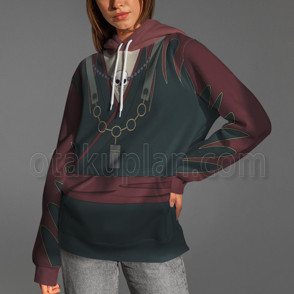 Deadman Wonderland Azuma Genkaku Red Fire Cosplay Hoodie