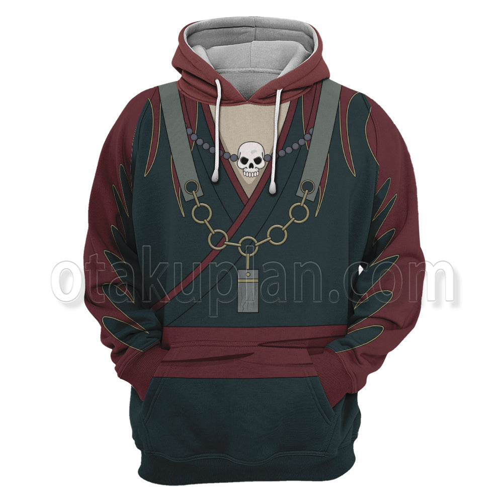 Deadman Wonderland Azuma Genkaku Red Fire Cosplay Hoodie