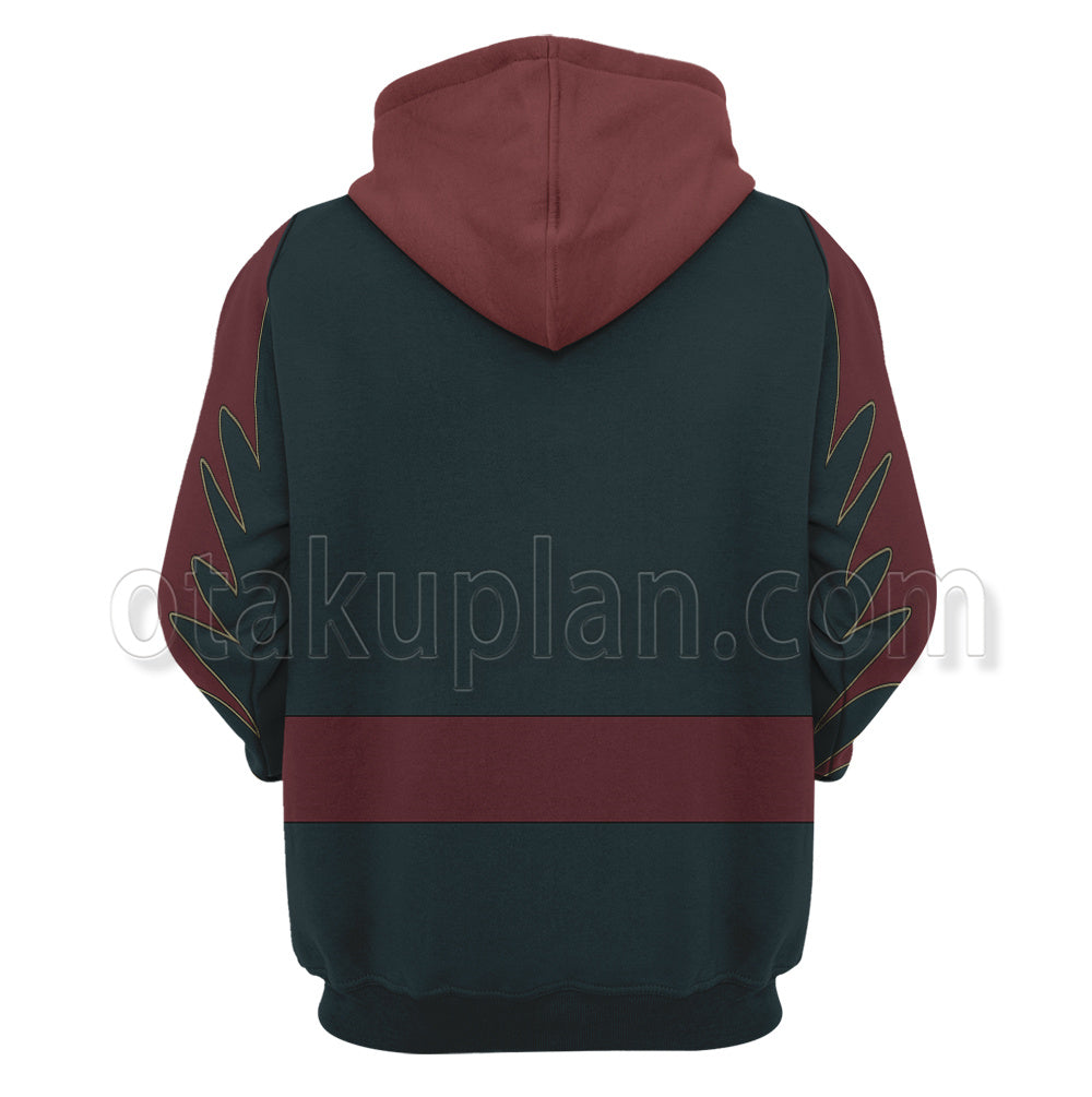 Deadman Wonderland Azuma Genkaku Red Fire Cosplay Hoodie