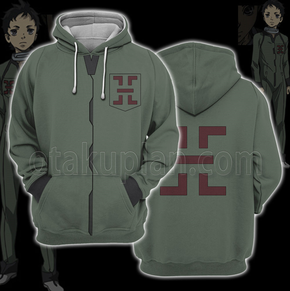 Deadman Wonderland Igarashi Ganta Green Cosplay Hoodie