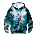 Digimon Adventure Angemon Flying In Blue Clouds Anime Apparel