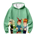 Digimon Adventure Characters Silhouettes Standing In Green Background Anime Apparel