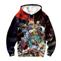 Digimon Adventure Digidestined Team Standing In Red Background Anime Apparel