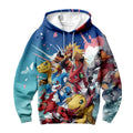 Digimon Adventure Digimon Group Standing Colorful Vibrant Anime Apparel