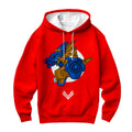 Digimon Adventure Metal Garurumon Standing On Red Background Anime Apparel