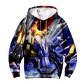 Digimon Adventure Metalgarurumon Firing Missiles In Action Blue Anime Apparel