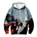 Digimon Adventure Omegamon Battling In Blue Sky Anime Apparel