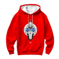 Digimon Adventure Omegamon Front View Red Background Anime Apparel