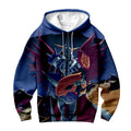 Digimon Adventure Omegamon Majestically Standing Blue And Red Anime Apparel