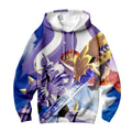 Digimon Adventure Omegamon Standing With Sword Blue Anime Apparel
