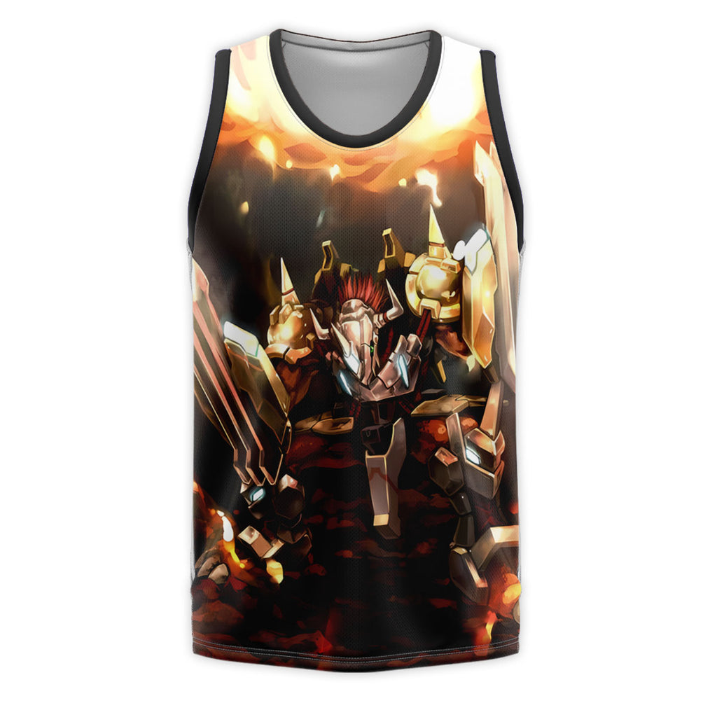Digimon Adventure Wargreymon Standing In Orange Flames Anime Apparel