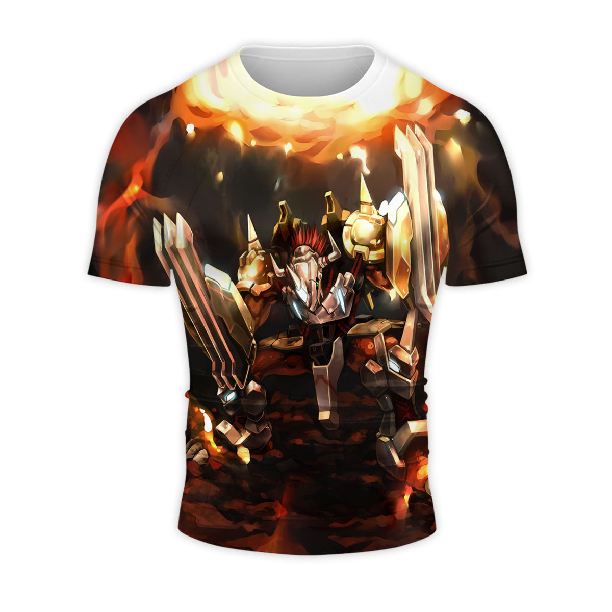 Digimon Adventure Wargreymon Standing In Orange Flames Anime Apparel