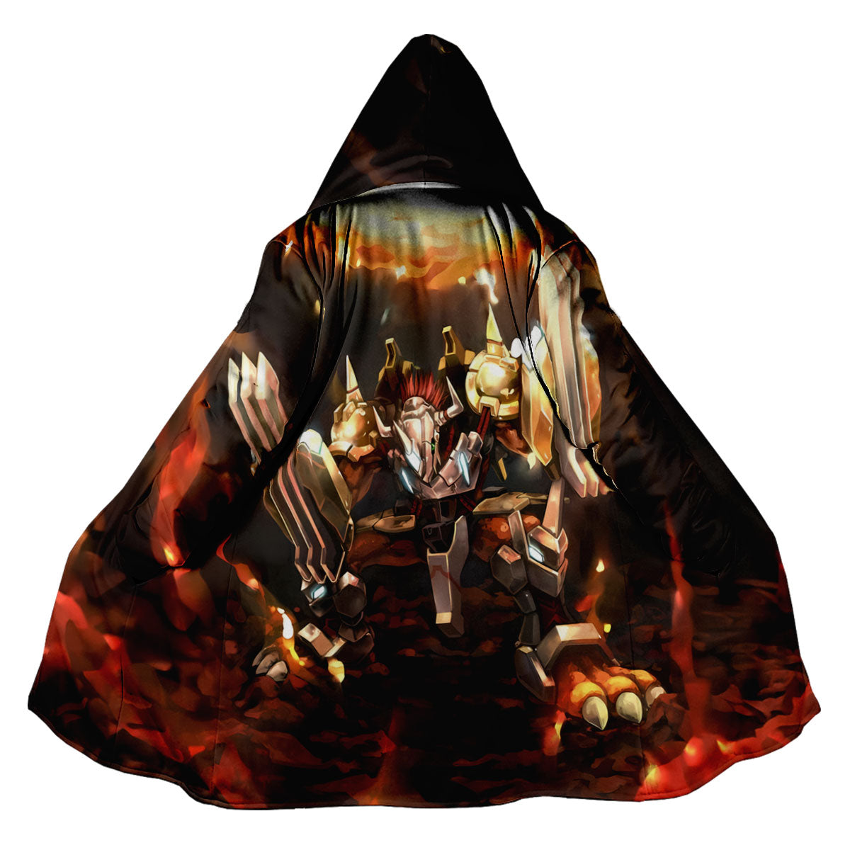 Digimon Adventure Wargreymon Standing In Orange Flames Anime Apparel