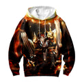 Digimon Adventure Wargreymon Standing In Orange Flames Anime Apparel