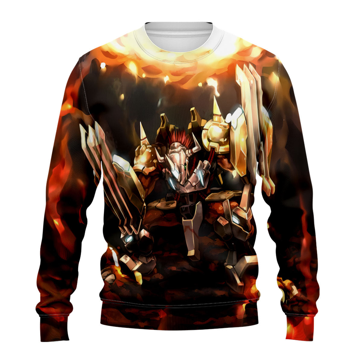 Digimon Adventure Wargreymon Standing In Orange Flames Anime Apparel