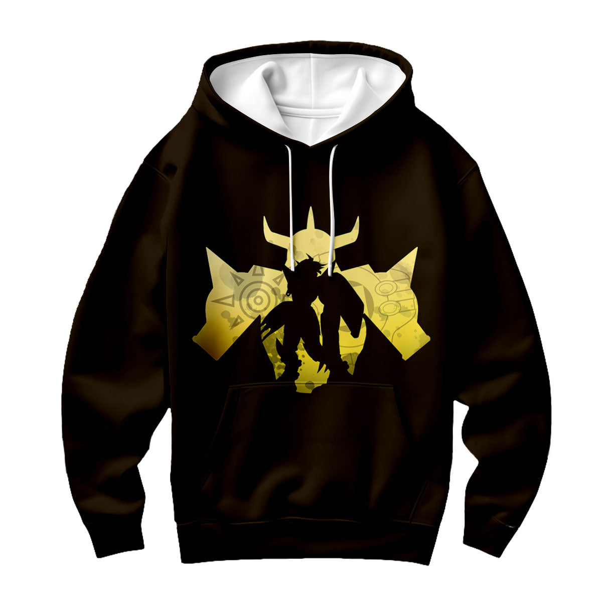 Digimon Adventure Wargreymon Yellow Silhouette Anime Apparel