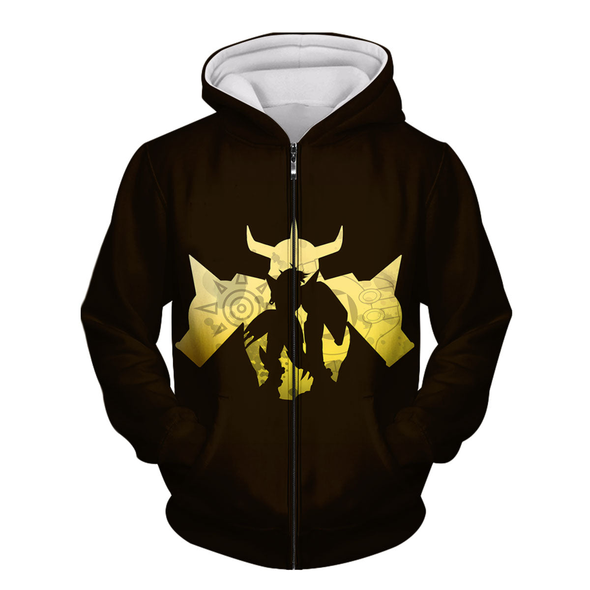 Digimon Adventure Wargreymon Yellow Silhouette Anime Apparel
