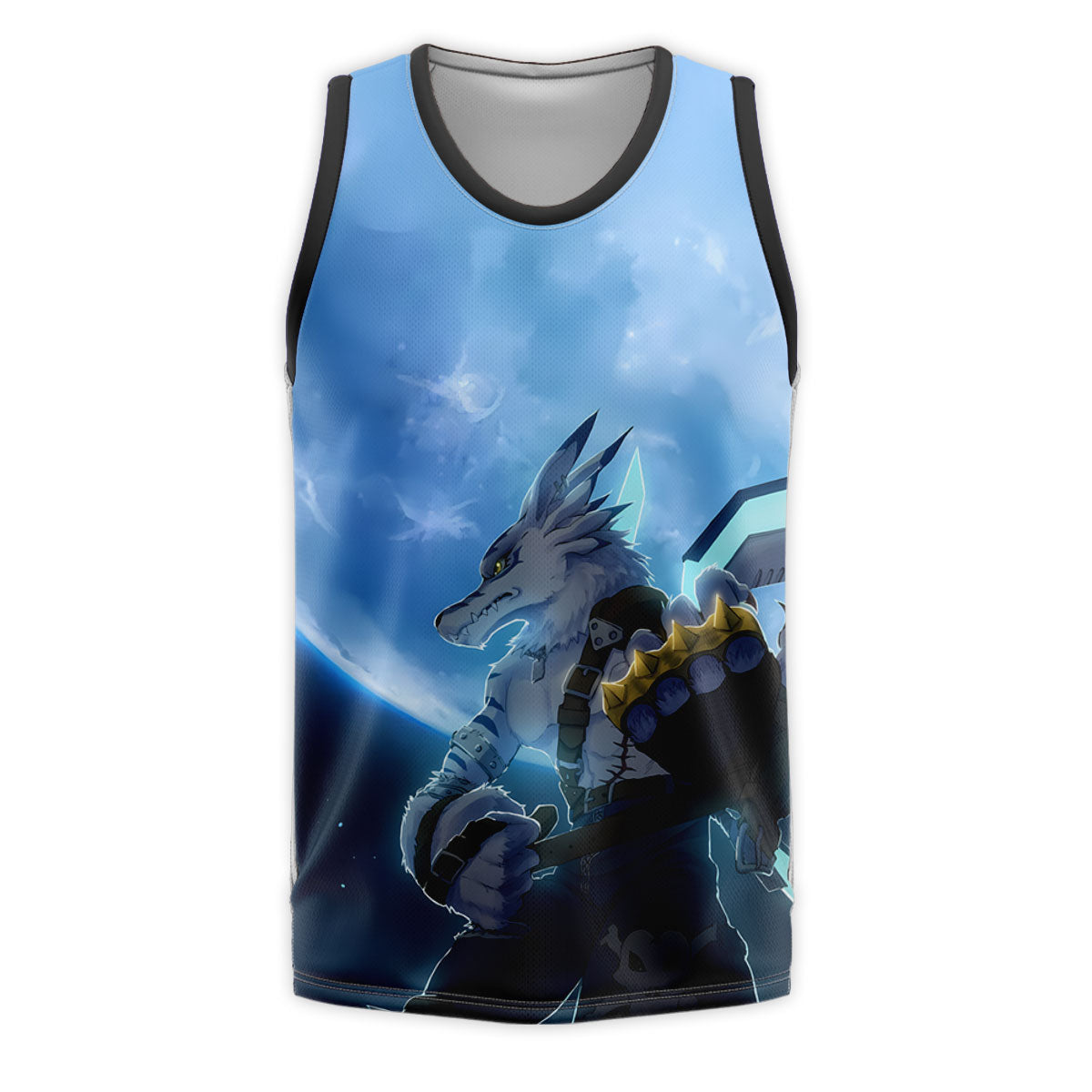 Digimon Adventure Weregarurumon And Blue Moon Standing Together Anime Apparel