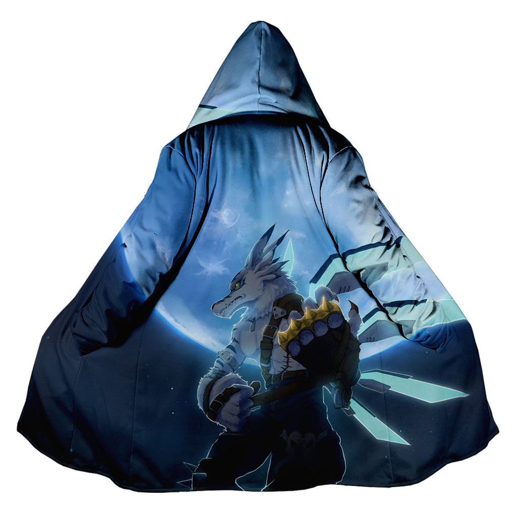 Digimon Adventure Weregarurumon And Blue Moon Standing Together Anime Apparel