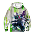 Digimon Metal Wargreymon Virus Standing With Green Digital Effects Anime Apparel