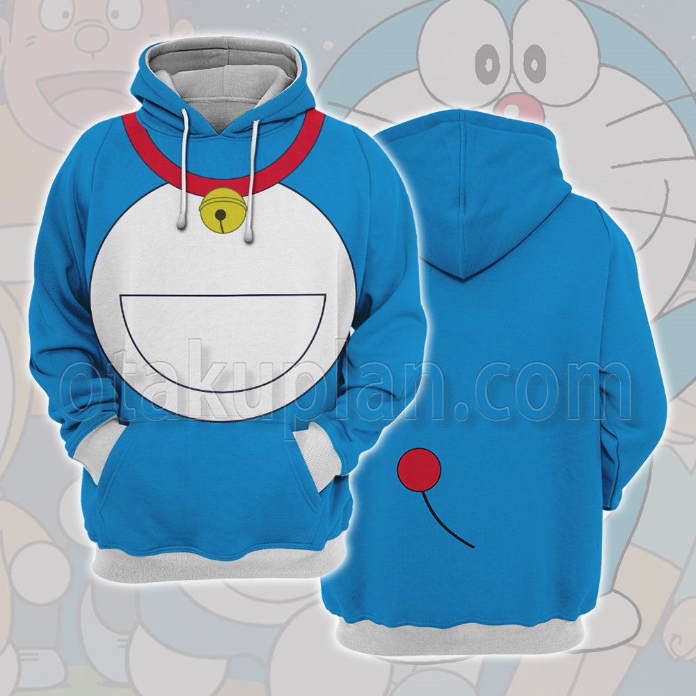 Doraemon Classic Blue Look Cosplay Hoodie