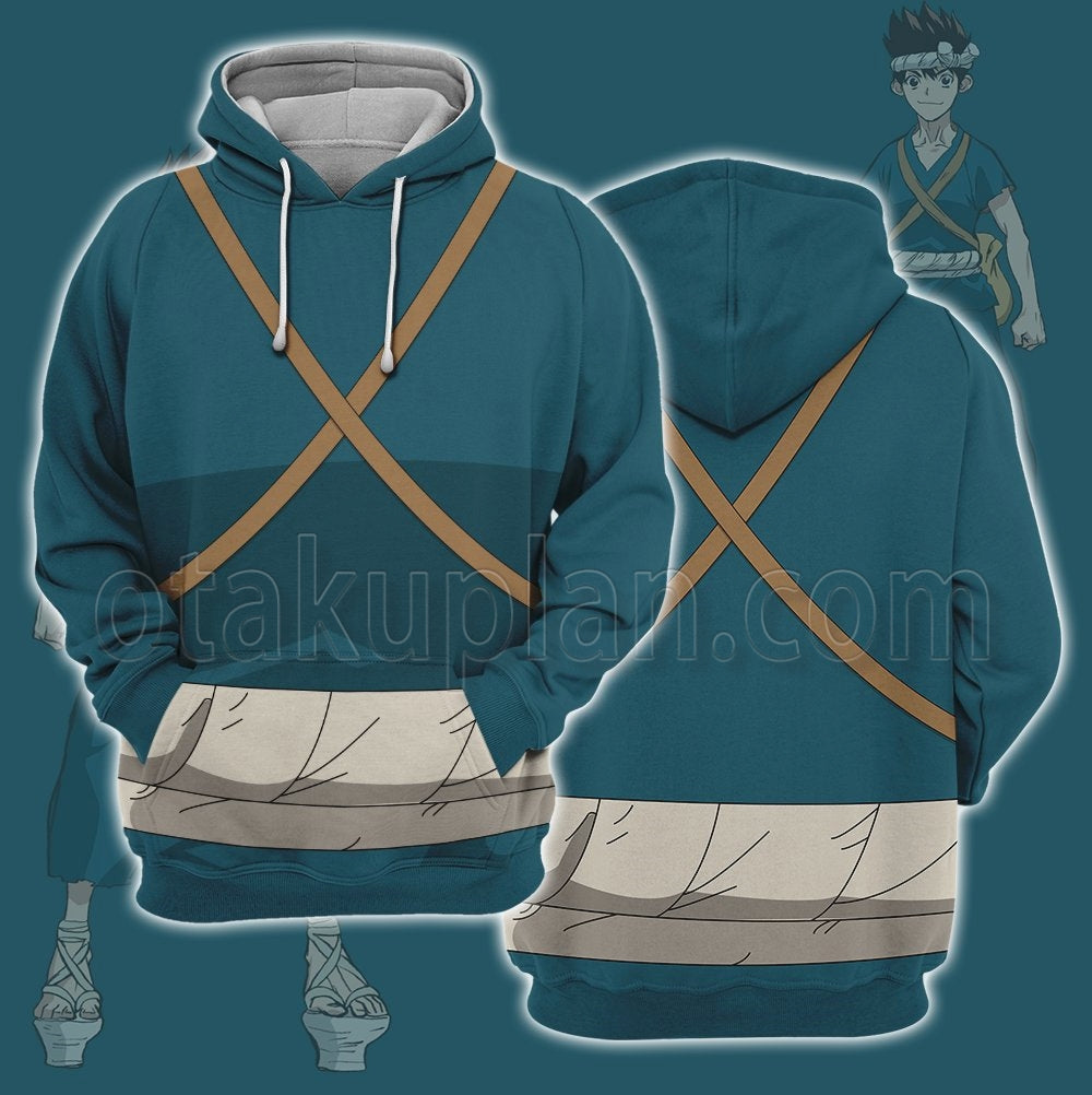Dr Stone New World Chrome Uniform Cosplay Hoodie