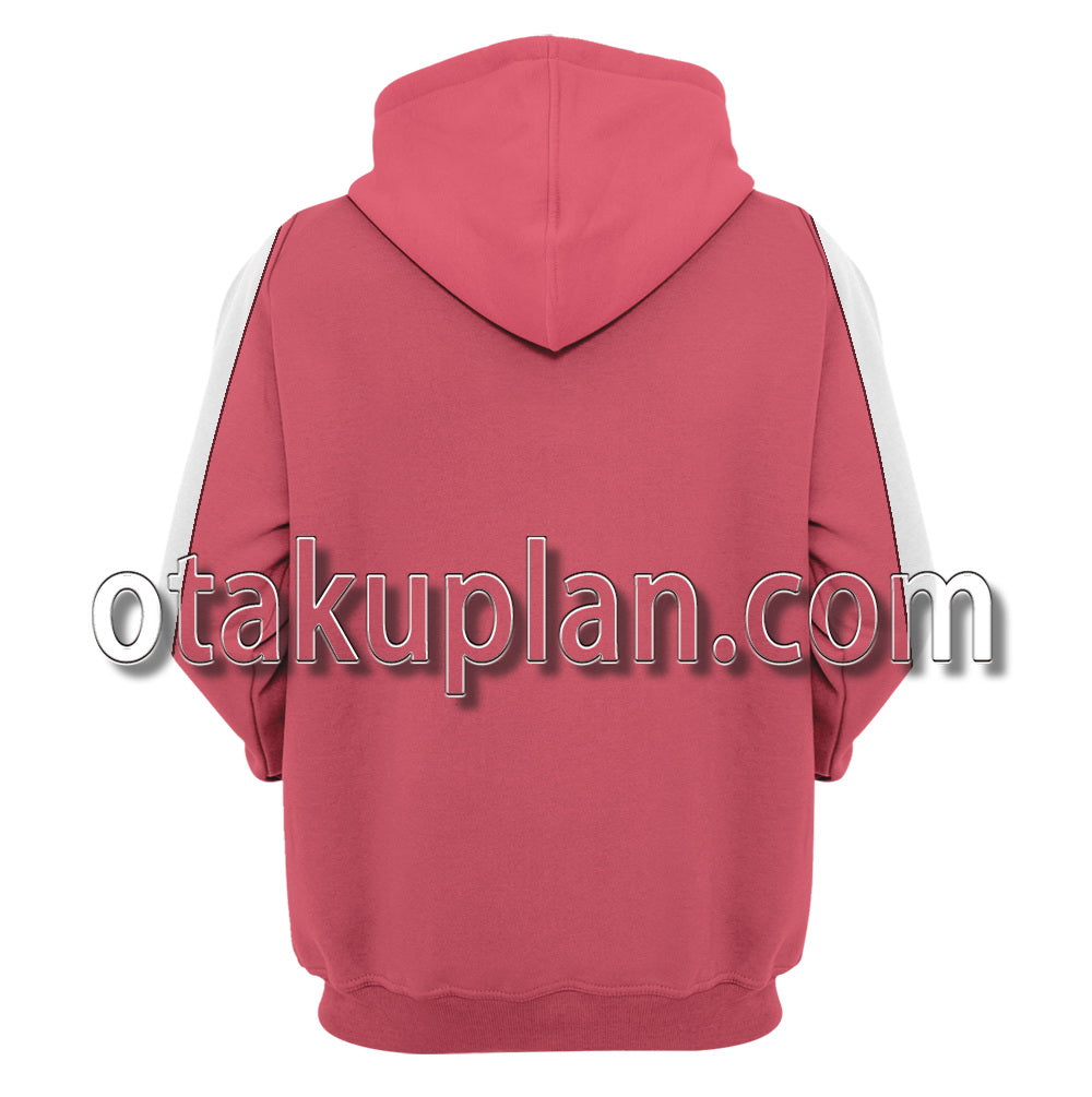 Dragon Ball Android 18 Pink Sportswear Cosplay Hoodie