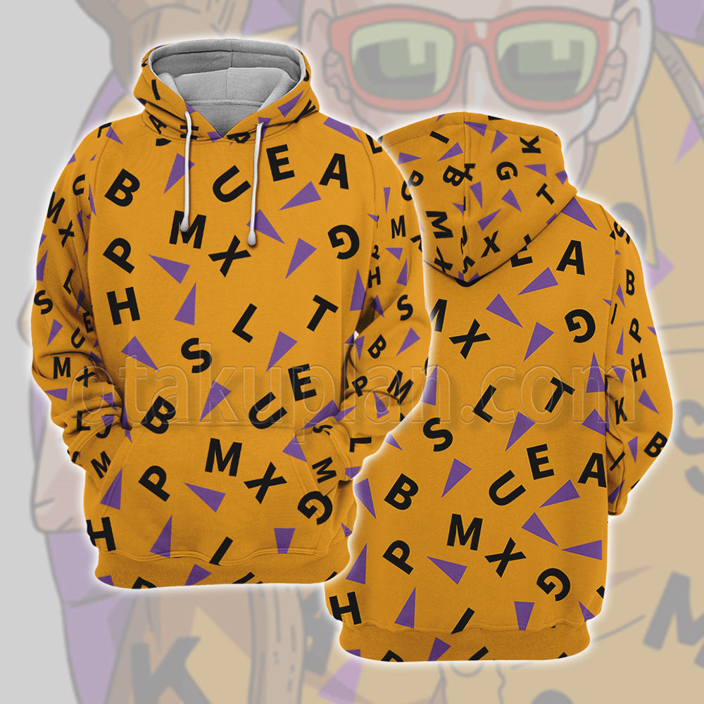Dragon Ball Master Roshi Orange Hawaiian Costume Cosplay Hoodie