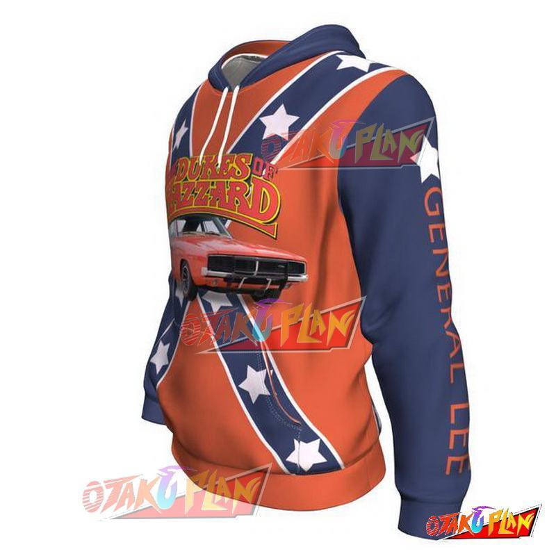 Dukes of Hazzard General Lee All Over Print Pullover Hoodie