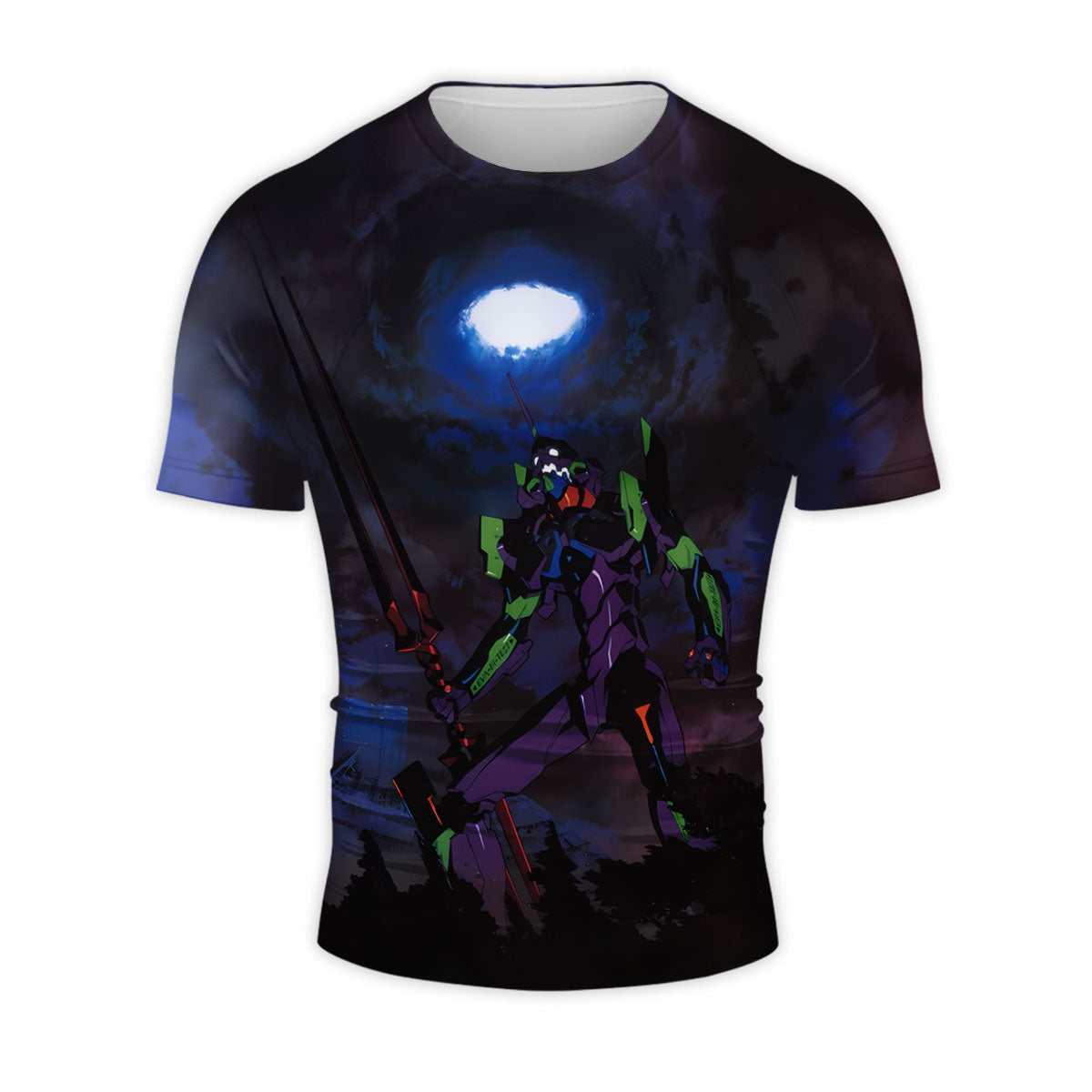 Eva-01 Wielding Long Lance Standing Anime Apparel